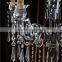 2016 newest design of 5 arms crystal glass candelabra for decoration
