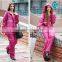 Black polyester raincoat with pants