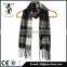Men plaid check woven tartan acrylic scarf