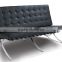 pragmatic modern leisure leather sofa with metal base for home