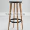 Family high feet bar chair wirh wooden legs