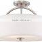 529-5 Brushed Nickel Finish Semi-Flush 15" Wide Ceiling Light