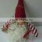 Wholesale grey hat metal legs standing santa clause plush toy decorations