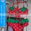 Cute red strawberry baby girl swimwear sling bikini kids swimsuit