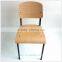 TDC-193-2 QVB HANGZHOU JIANDE TONGDA KOREA STYLE HPL VENEER BENTWOOD SEAT AND BACK BLACK POWED COATED STEEL FRAME DINING CHAIR