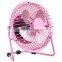 4 inch 2300 RPM usb personal metal hand cooler fan with full metal gill and aluminun blades