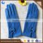 Daily life fashion ladies cute blue wool hand knitted gloves