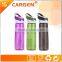 Flip lid straw tritan water bottle with carbon filter