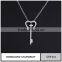 2016 the newest white zircon jewelry, fashion cross shape key pendant jewelry