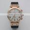 Rubber strap rose gold case geneva brand quartz mens watch fashion wrist watch 2016
