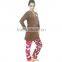 Kevince women polar fleece pyjamas set AOP heart 1000pcs up OEM factory directly