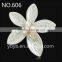white petal shape centerl rhinestone garment accessory for fashion dress