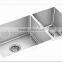 Industrial Two Bowls Stainless Steel Hand Made Kitchen Wash Basin GR-3318DR