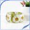 Elegant jewelry women wholesale transparent bangles with dried sunflower bracelets