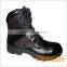 Black leather zipper lace camouflage steel toe military boot, canvas steel toe shoes, special work boots manufacturer (SA-8301)