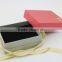 High quality square cardboard jewelry box with ribbon