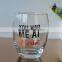 Transparent blown scotch whisky glass cup/rock whisky