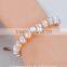 AAA Grade Latest Design Pearl Bracelet 18k Gold Plated Natural Cultured Freshwater Pearl Bracelet