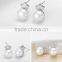 2016 new natural cultured freshwater pearl earring 8.5-9mm 925 silver pearl earrings