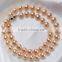 round cultured freshwater chocolate pearl necklace