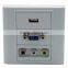 VGA, USB, 3RCA Wall Face Plate With Backside Screw Connection