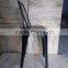 black-industrial-chair,MODERN BLACK METAL DINING CHAIR