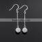 8-10mm Shambhala ball earring!!!Fashion jewelry shamballa pendant earring silver earring inlaid cubic zirconia
