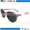 Red round frame paper transfer temple kids style sunglasses