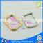 Customer logo metal iron square and rectangle ring for handbag accessories