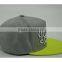 Fashion 5 panel snapback cap/hat black 3D embroidery baseball cap