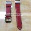Newly High Quality Leather Strap Steel Wrist Watch Band For Fitbit Charge 2 Wearable Belt Strap