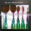 New style 5pcs rainbow multipurpose toothbrush oval makeup brush set with paper box