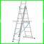 Aluminum 3 section compact extension ladder