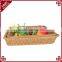 Functional durable rattan woven vegetable store equipment fruit basket