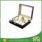 Large Glass Top Display Wooden Watch Box
