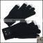 Fashion My-call smart phone touch screen knitted black gloves,knitted bluetooth gloves