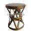 Brass Hammered Side Table Stool