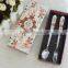 Ceramic handle stainless steel set spoon and fork set