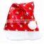 New product personalized various fabric Christmas cap wool felt decorated santa hat with star snowflake sequin topmost pompon