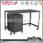 Office simple design modern movable metal locker desk with drawers
