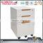 Low price 3 drawer movable filing cabinet with wheels