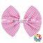 Seersucker Ribbon Cheer Bows 5" x 4.5 " 100% cotton seersucker hair bow Sewn grosgrain boutique hair bow for girls