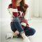 2016 New Fashion Women Sweatshirts Red Collar Plus Size