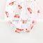Custom-made summer fly short sleeve pink watermelon rompers