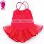 Plain Cotton Gymnastic Spaghetti Strap Kid Leotard Rompers Children Girls Summer Clothes