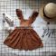 1-5 years Wholesale 2017 Hot Sale Girls Ruffle Dress Fashion Autumn High Grade Girls Suspender Dresses