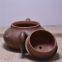 Flower Hand Carving Tea Pot With Ceramic Side Handle