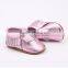 Leather mocassins baby shoes children girls soft sole