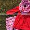 cute toddler V-days girls baby kids Valentine clothes heart top pant new design hot sell boutique red sets