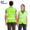 Cool evening LED lime green motorcycle reflective security vest